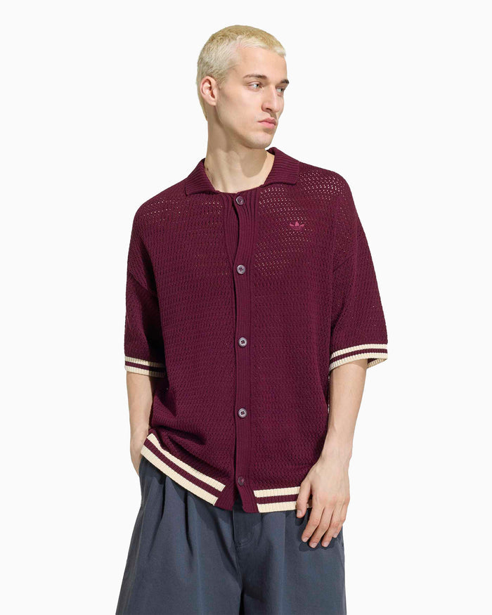 Jackets Coats adidas Originals "Munich" Crochet Logo Relaxed Men's Cardigan - KQ6977