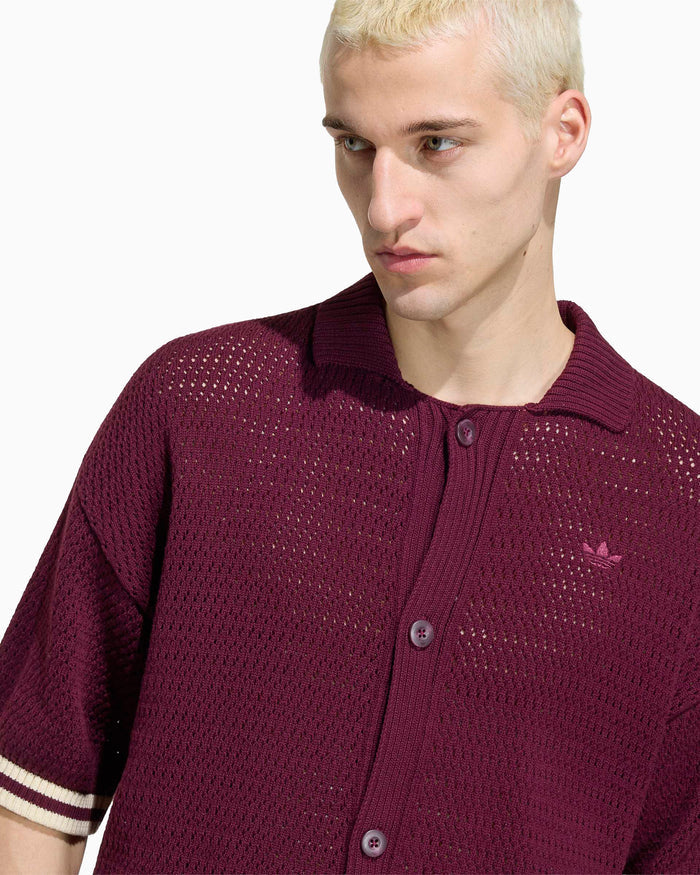 Jackets Coats adidas Originals "Munich" Crochet Logo Relaxed Men's Cardigan - KQ6977