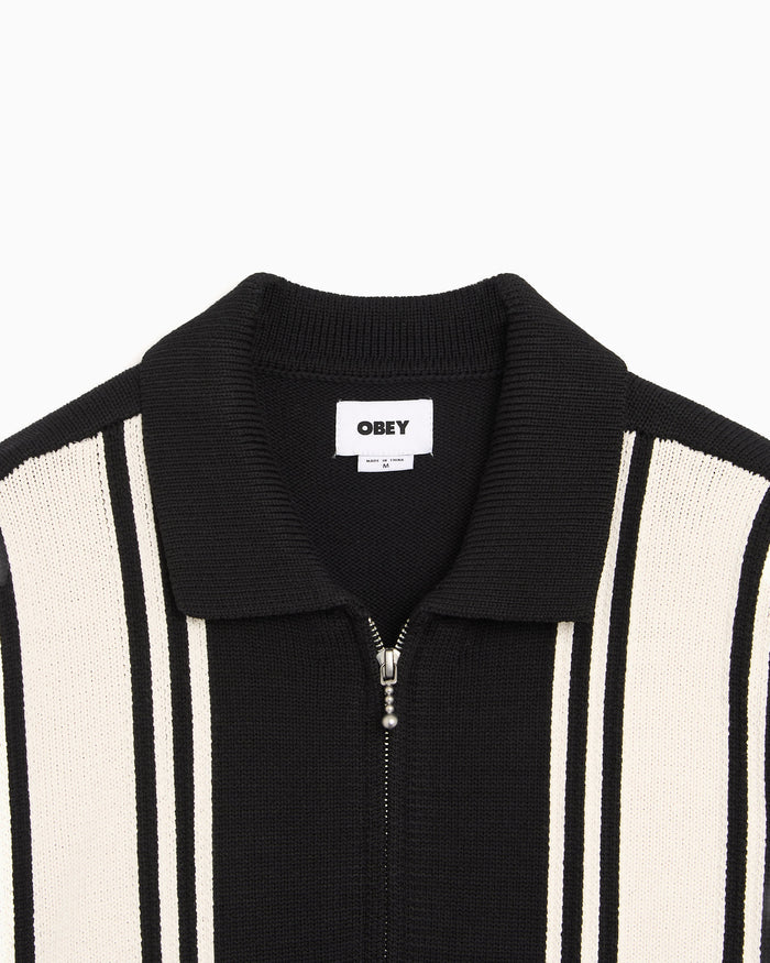 Jackets Coats OBEY Clothing Matt Striped Men's Cardigan - 151010046-BKM