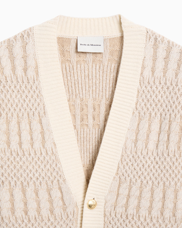 Jackets Coats Drôle de Monsieur Relaxed Men's Cardigan - CA160-WO018-OW