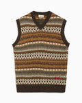 Jackets Coats forét Fairisle Striped Men's Vest - F9919-THYME