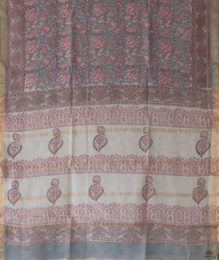 Chanderi Sanganeri Printed  Sarees