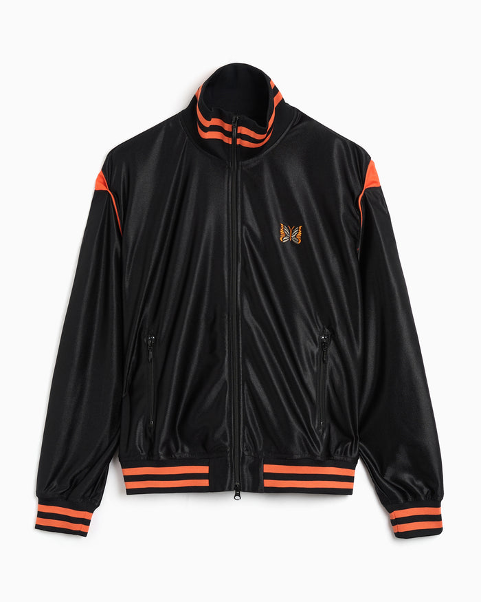 Jackets Coats Needles Tricot Sateen Logo Relaxed Men's Track Jacket - SX217-B-Black