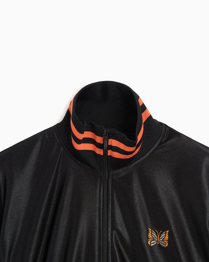 Jackets Coats Needles Tricot Sateen Logo Relaxed Men's Track Jacket - SX217-B-Black