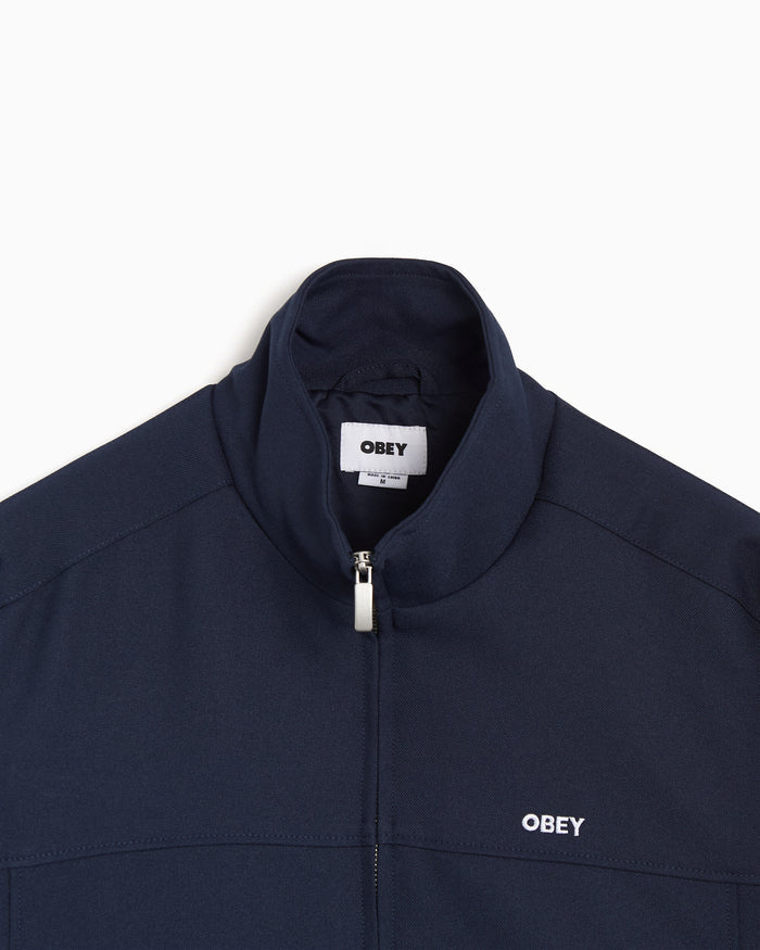 Jackets Coats OBEY Clothing Tailored Logo Relaxed Men's Track Jacket - 121800630-NVY