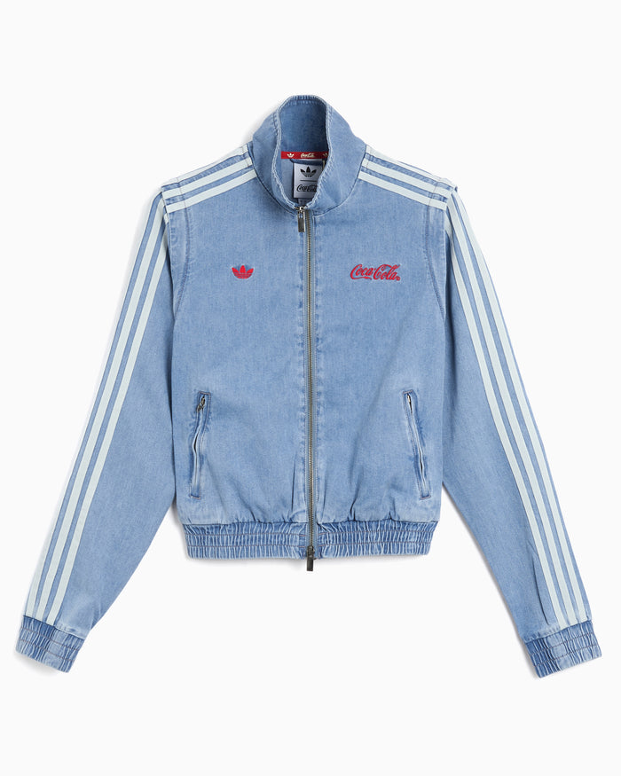 Jackets Coats adidas Originals x Coca-Cola Firebird Denim Logo Detachable Slim Women's Track Jacket - KY7548