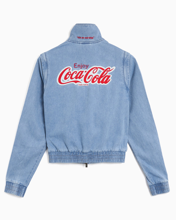 Jackets Coats adidas Originals x Coca-Cola Firebird Denim Logo Detachable Slim Women's Track Jacket - KY7548