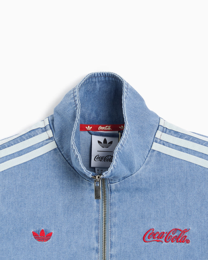 Jackets Coats adidas Originals x Coca-Cola Firebird Denim Logo Detachable Slim Women's Track Jacket - KY7548