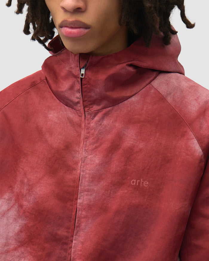 Jackets Coats Arte Antwerp Sunfade Aero with patches Relaxed Men's Track Jacket - AW26-106J-Bordeaux