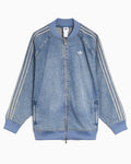 Jackets Coats adidas Originals Denim 3 Stripes Oversize Women's Track Jacket - KQ6473