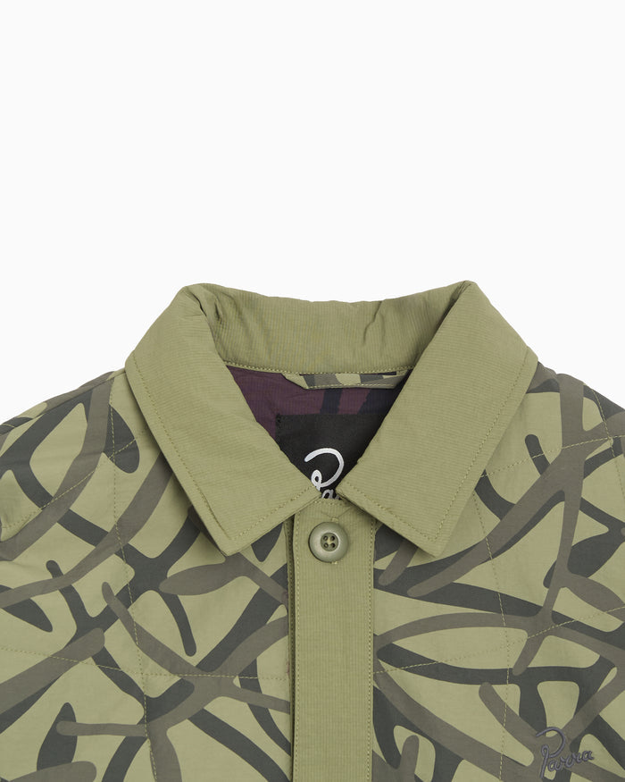 Jackets Coats by Parra A Forest Graphic Boxy Men's Quilted Jacket - 55200-GREEN