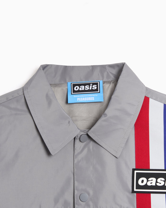 Jackets Coats Pleasures x Oasis Supersonic Logo Men's Light Jacket - P26OA006-STEEL