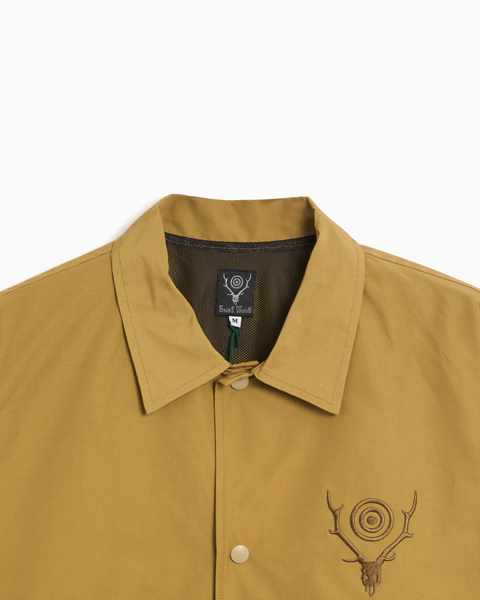 Jackets Coats South2 West8 Coach Logo Relaxed Men's Light Jacket - SX650-A-Khaki