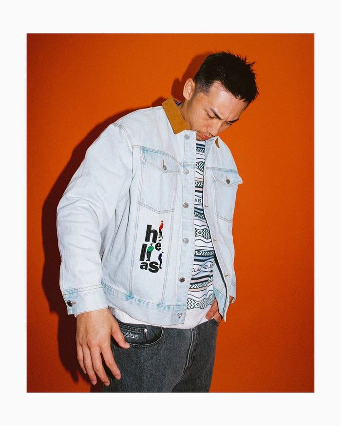 Jackets Coats Hélas. Jazzy Embroidered Men's Denim Jacket - A06S1D1JKTJEA01
