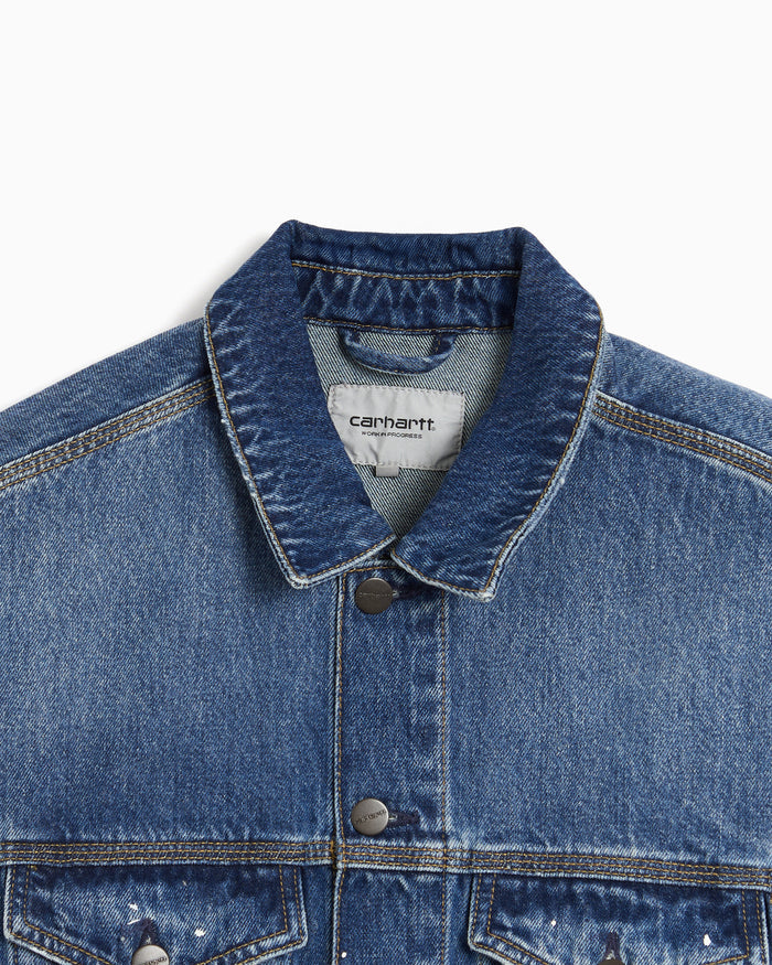Jackets Coats Carhartt WIP Helston Boxy Men's Denim Jacket - I033352-01EJ