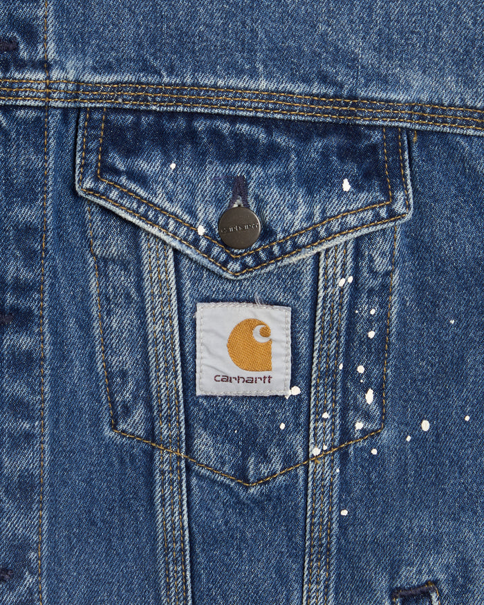 Jackets Coats Carhartt WIP Helston Boxy Men's Denim Jacket - I033352-01EJ