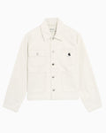 Jackets Coats Carhartt WIP Mercer Chore Striped Relaxed Women's Denim Jacket - I036511-3OK35