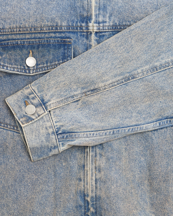 Jackets Coats OBEY Clothing Base Trucker Men's Denim Jacket - 121800615-HVLI