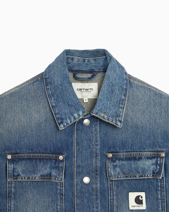 Jackets Coats Carhartt WIP OG Arctic Relaxed Women's Denim Jacket - I036316-01B7
