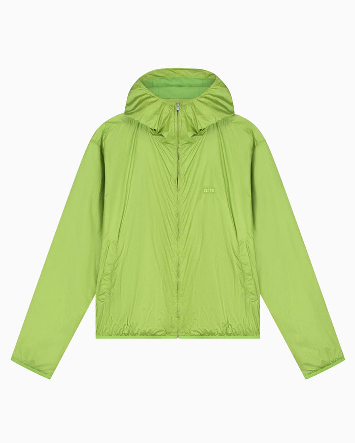Jackets Coats Arte Antwerp Shiny Logo Men's Windbreaker - SS26-231J-Green