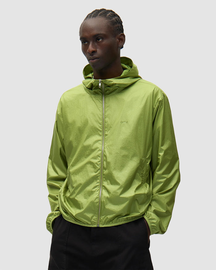 Jackets Coats Arte Antwerp Shiny Logo Men's Windbreaker - SS26-231J-Green