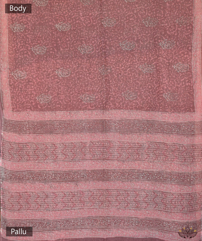 Dabu Handblock Printed saree