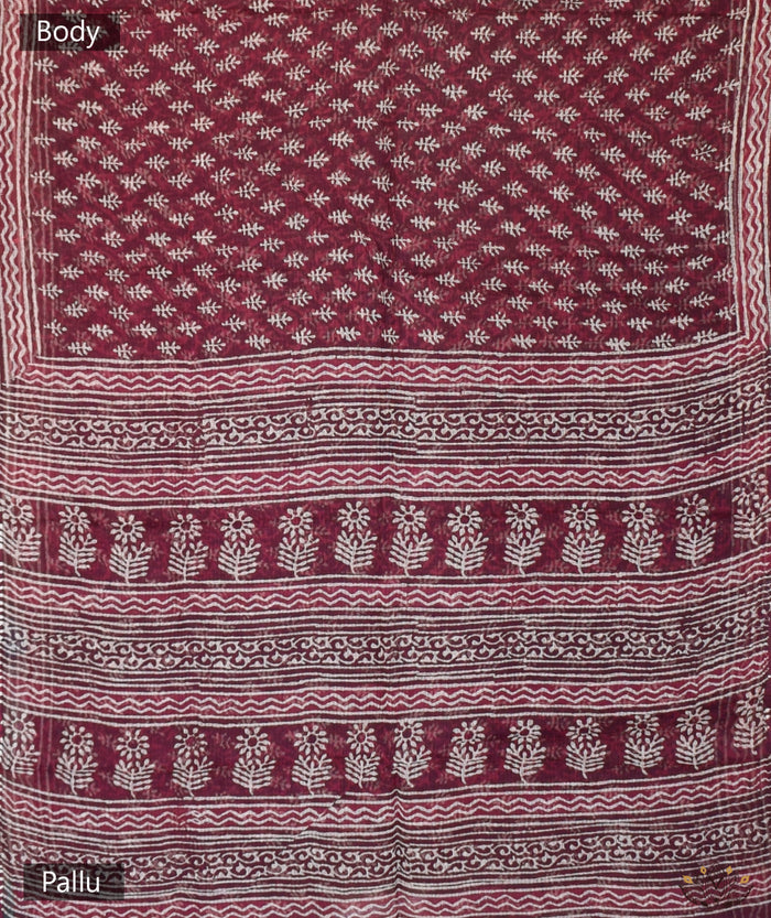 Dabu Handblock Printed saree