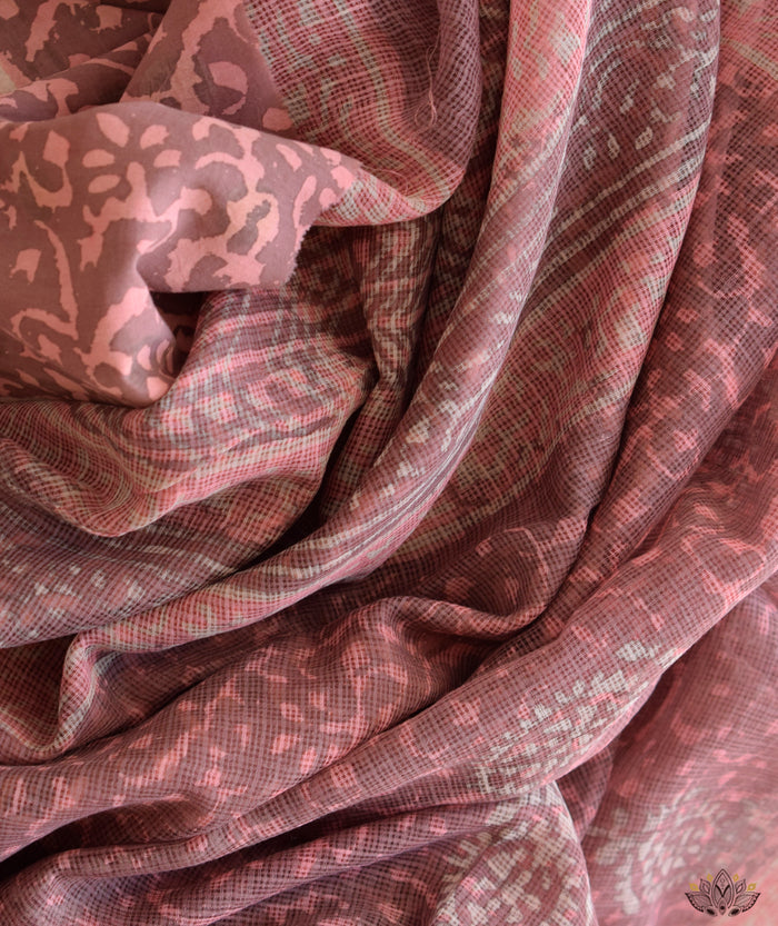 Dabu Handblock Printed saree