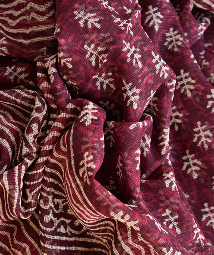 Dabu Handblock Printed saree