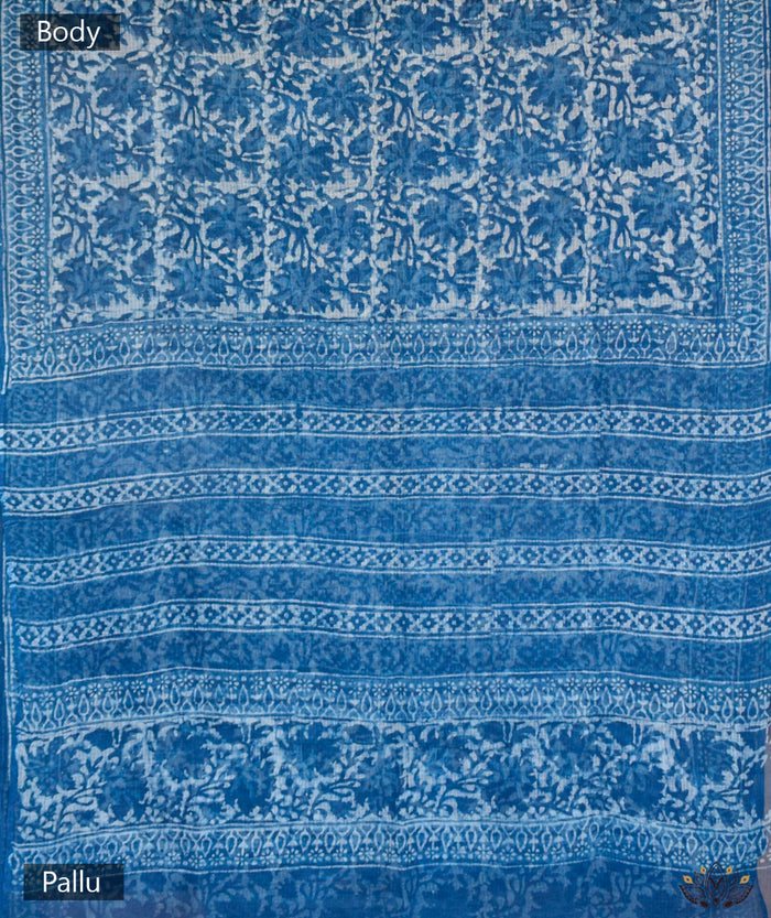 Dabu Kota Handblock Printed saree