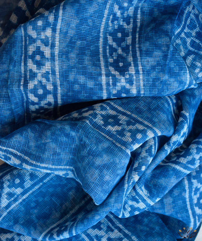 Dabu Kota Handblock Printed saree