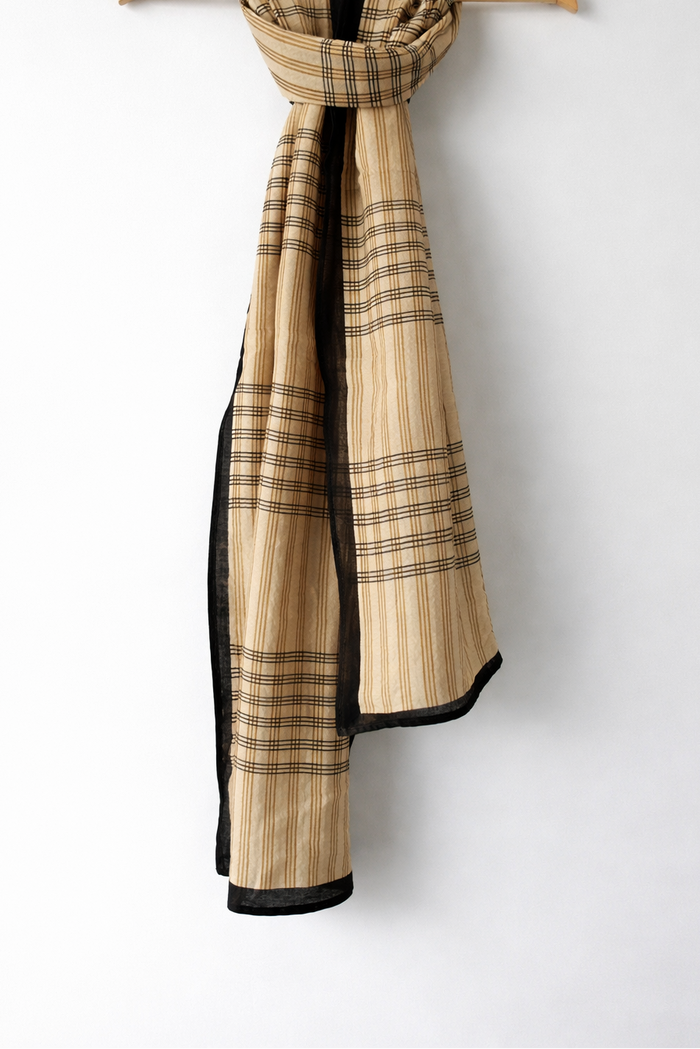 Exclusive Amounee Bagru Hand Block Printed Chanderi Stole