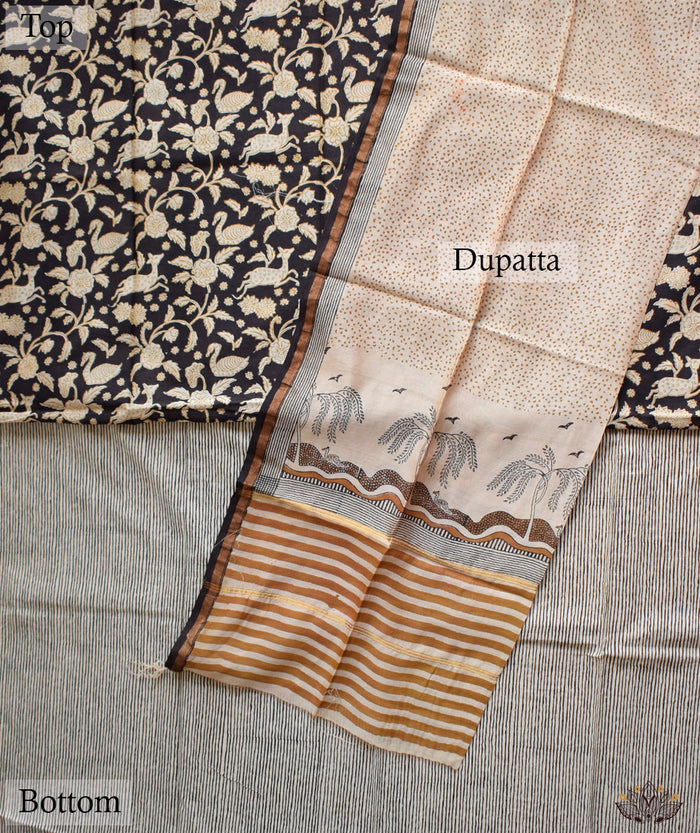 Exclusive Amounee Bagru Hand Block Printed Chanderi Suit Piece