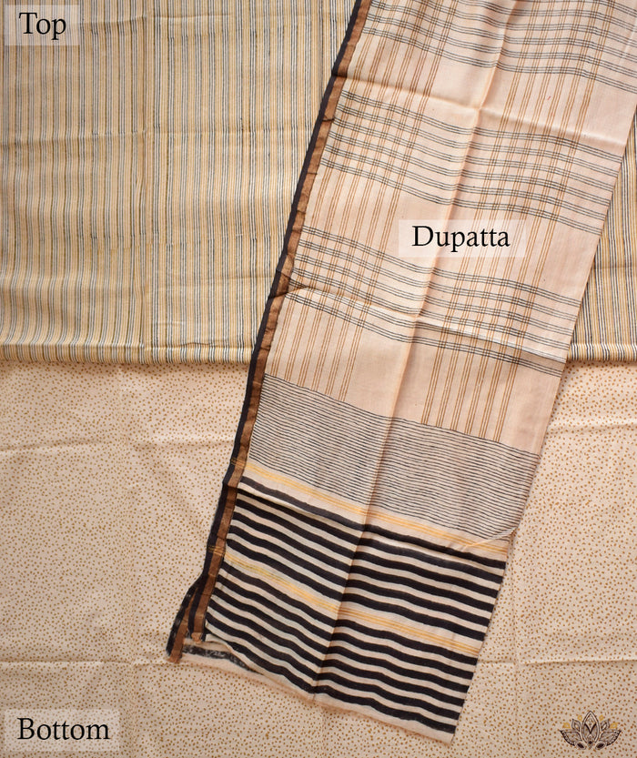 Exclusive Amounee Bagru Hand Block Printed Chanderi Suit Piece