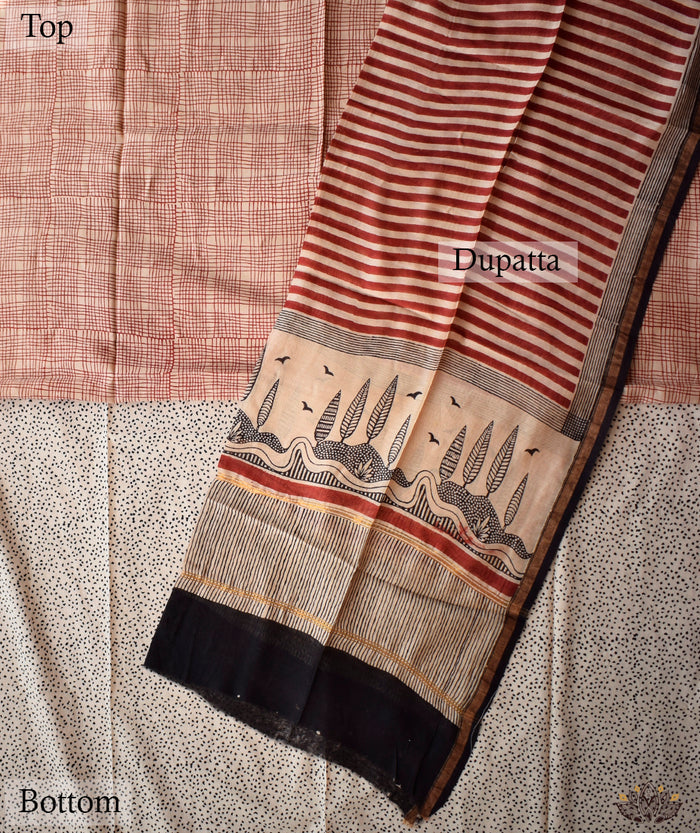 Exclusive Amounee Bagru Hand Block Printed Chaneri Suit Piece