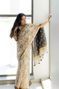 Exclusive Amounee Bagru Hand Block Printed Kota Saree