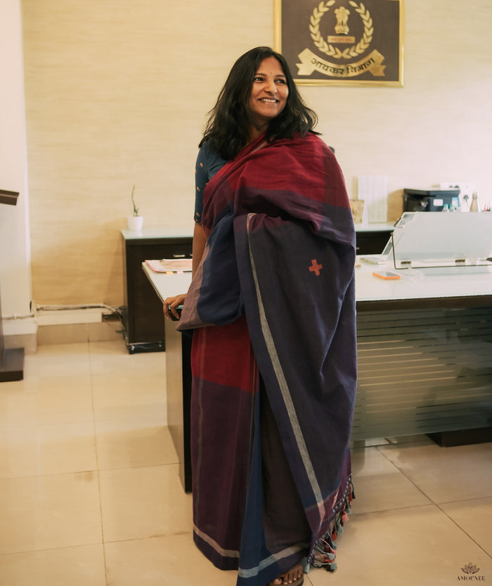 Exclusive Amounee Kachhi Kala Cotton Saree