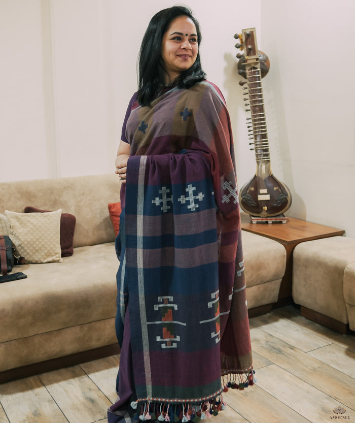 Exclusive Amounee Kachhi Kala Cotton Saree