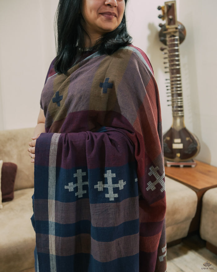 Exclusive Amounee Kachhi Kala Cotton Saree