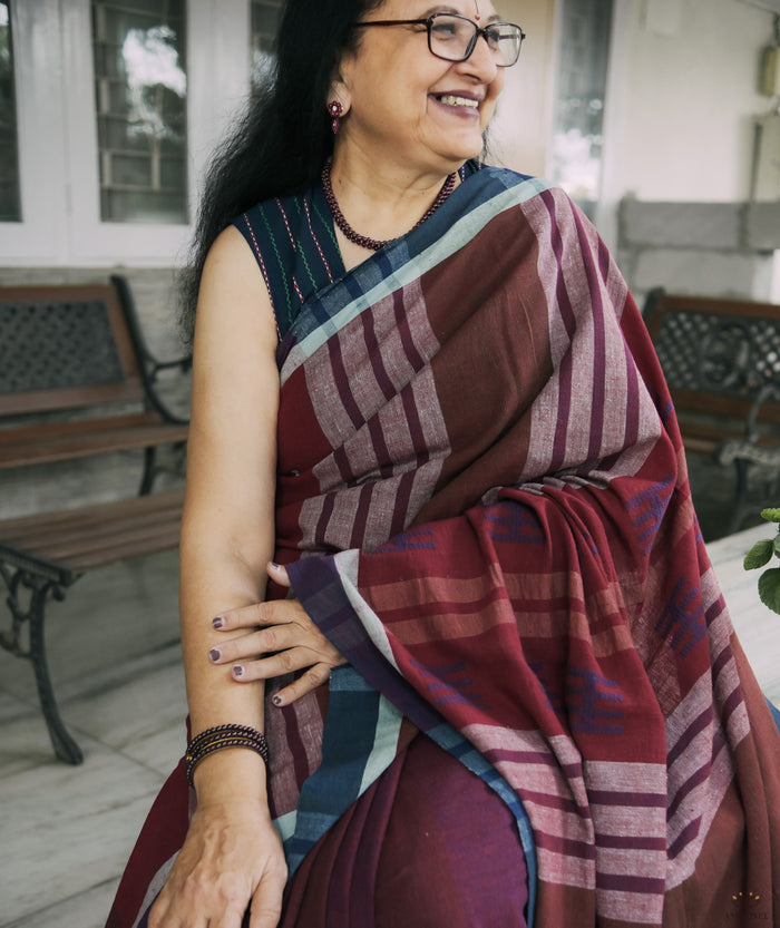 Exclusive Amounee Kachhi Kala Cotton Saree