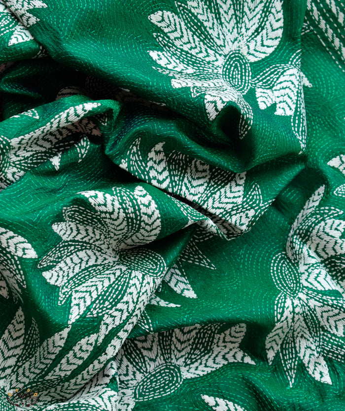 Exclusive Amounee Kantha Embroidered Art Silk Dupatta