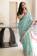 Exclusive Amounee Sanganeer Hand Block Printed Cotton Saree