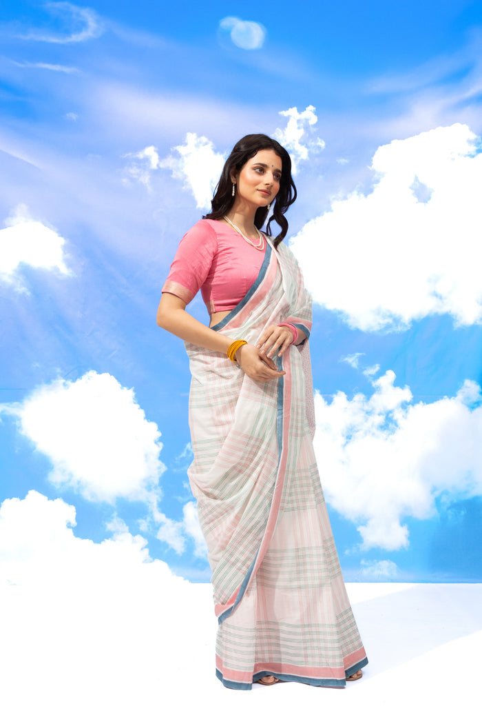 Exclusive Amounee Sanganeer Hand Block Printed Cotton Saree