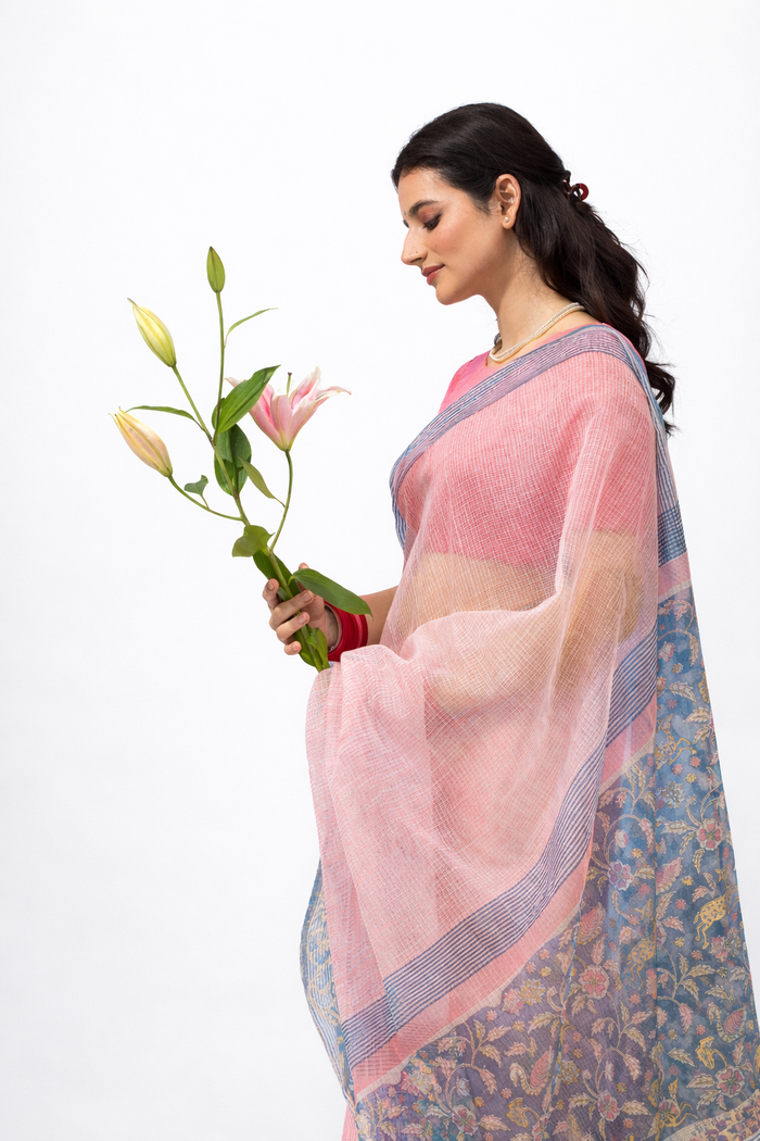 Exclusive Amounee Sanganeer Hand Block Printed Kota Saree