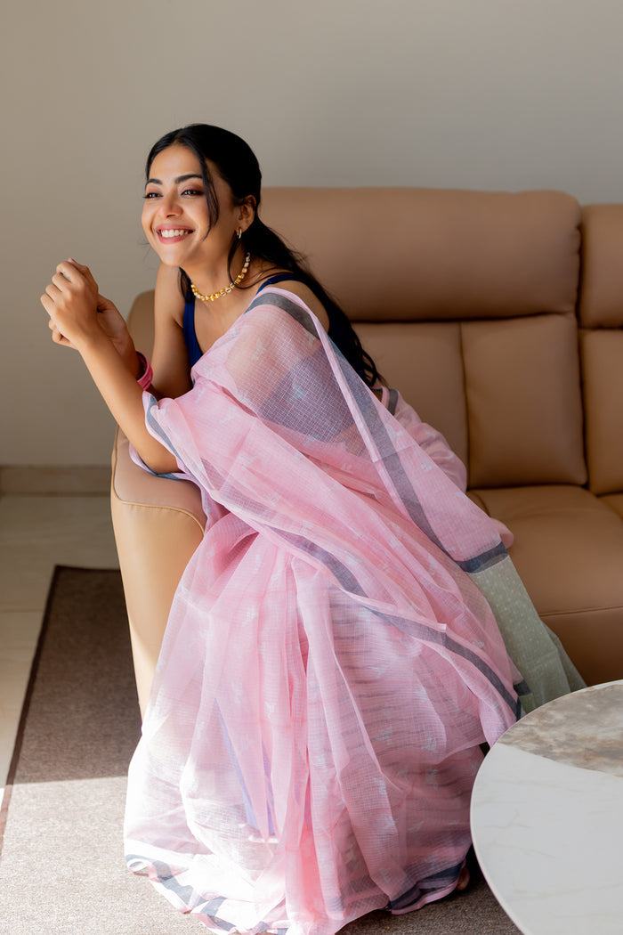 Exclusive Amounee Sanganeer Hand Block Printed Kota Saree