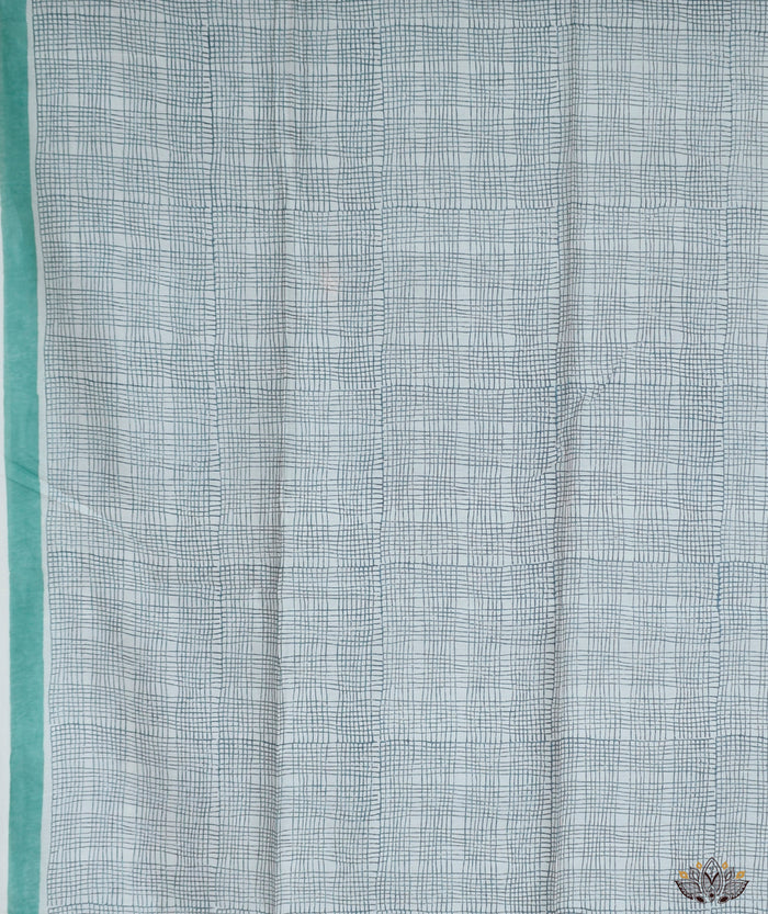 Exclusive Amounee Sangneer Hand Block Printed Chanderi Suit Piece with Chanderi Dupatta