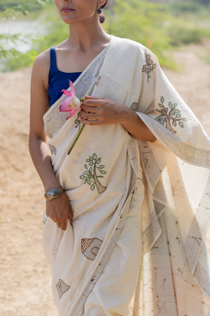 Exclusive Amounee Sujani Hand Embroidered Sarees