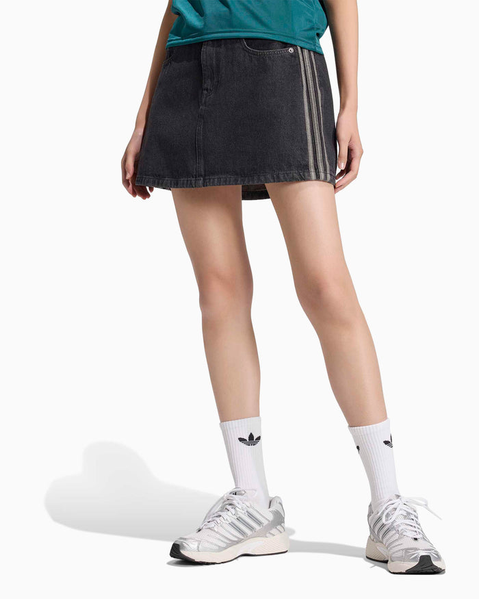 Skirts adidas Originals Denim 3 Stripes Women's Short Skirt - KQ6485