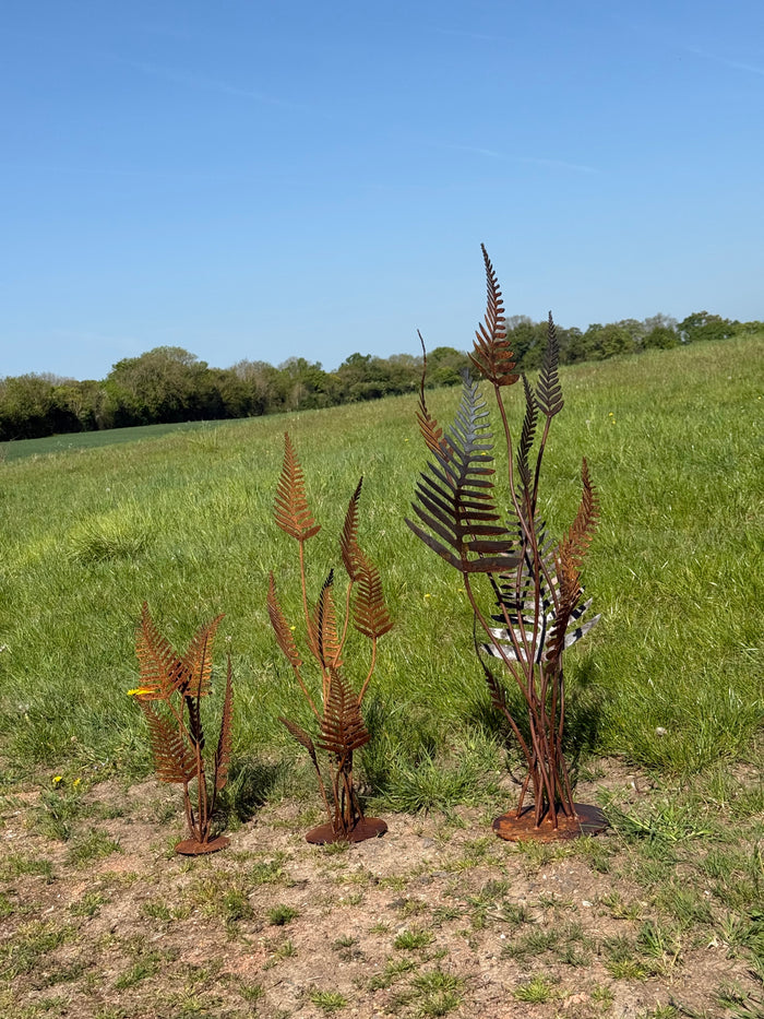 Fern Leaf Sculpture Trio - Set of 3