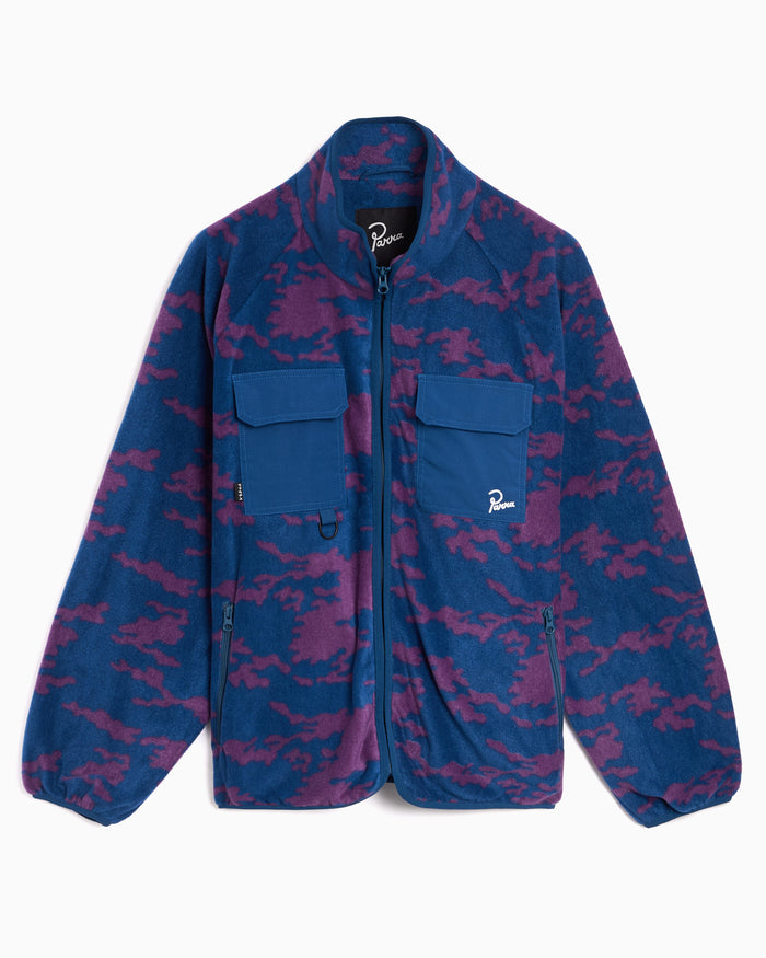 Jackets Coats by Parra Purple Darwin Camo Print Relaxed Men's Fleece Jacket - 56255-Blue